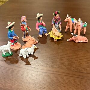 Primitive handmade Guatemalan Nativity